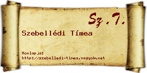 Szebellédi Tímea névjegykártya
